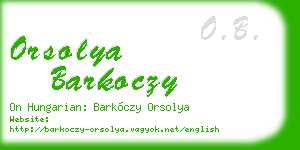 orsolya barkoczy business card