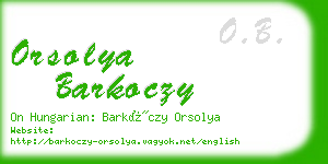 orsolya barkoczy business card